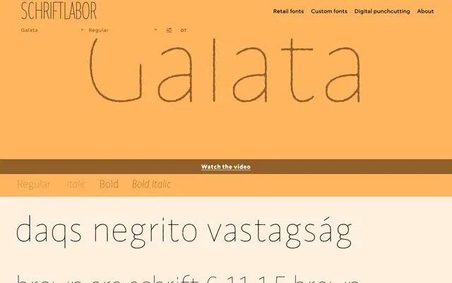 Galata specimen from Schriftlabor