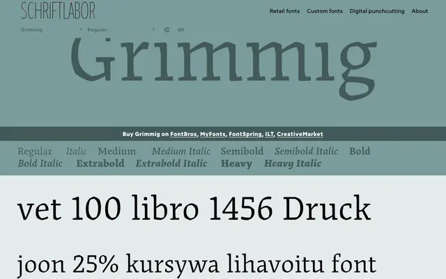 Grimmig specimen from Schriftlabor