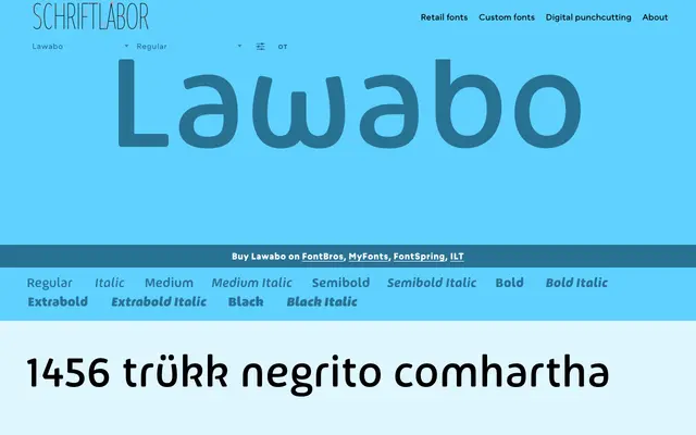 Lawabo specimen from Schriftlabor