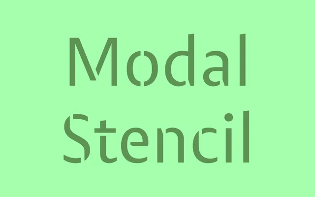 Modal Stencil specimen from Schriftlabor