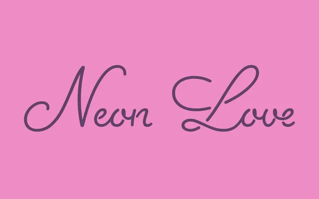 Neon Love specimen from Schriftlabor