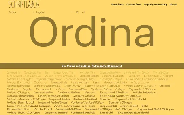 Ordina specimen from Schriftlabor