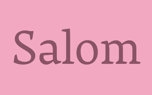 Salom specimen from Schriftlabor