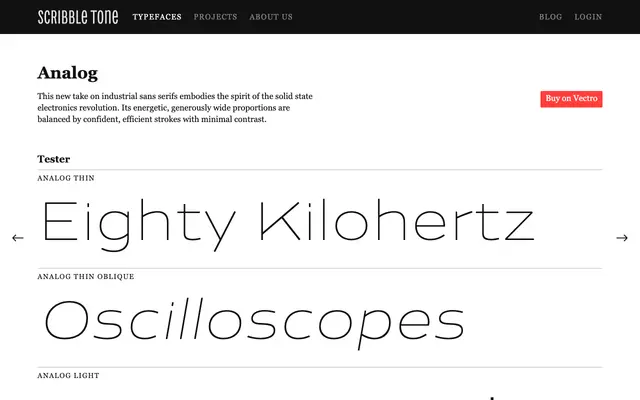 Analog specimen from Scribble Tone
