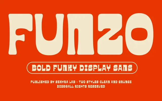 Funzo Font specimen from Sekyra Lab