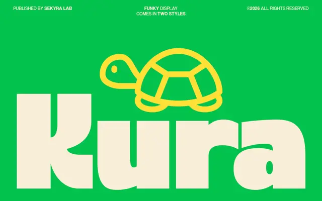 Kura Font specimen from Sekyra Lab
