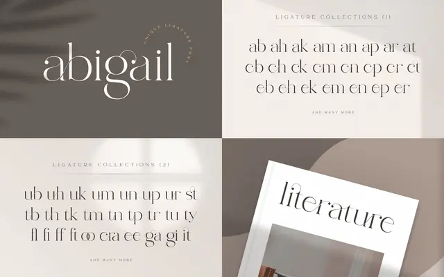 Unique & Classy Modern Font Bundle specimen from Sensatype Studio