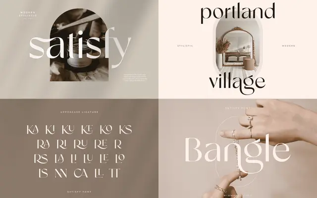 Unique Branding Modern Font Bundle specimen from Sensatype Studio