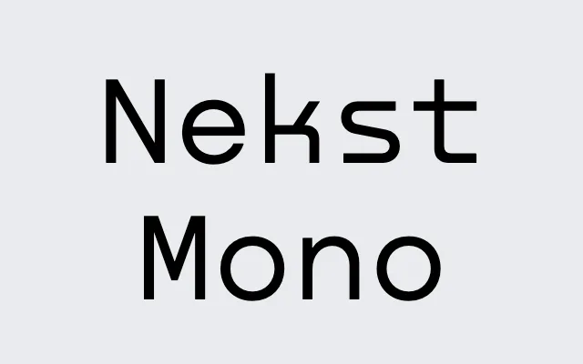 Nekst Mono specimen from Serebryakov Type Foundry