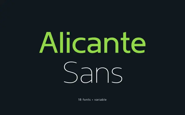 Alicante Sans specimen from Sergej Lebedev