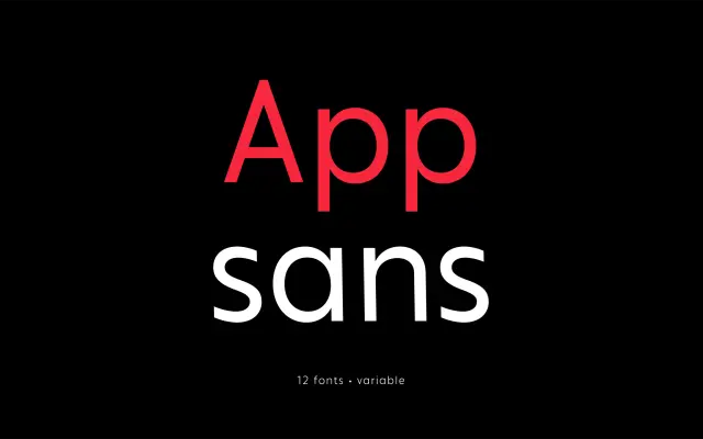 App Sans specimen from Sergej Lebedev