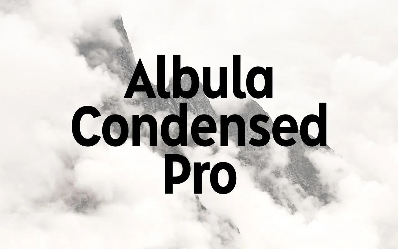Albula Condensed Pro specimen from Serpentype