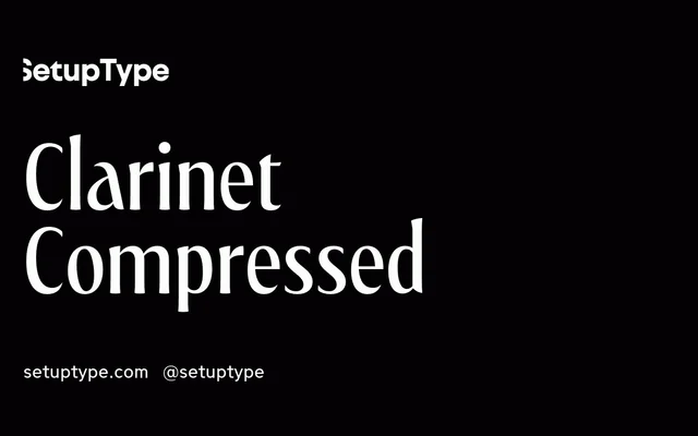 Clarinet Compressed specimen from Setup Type