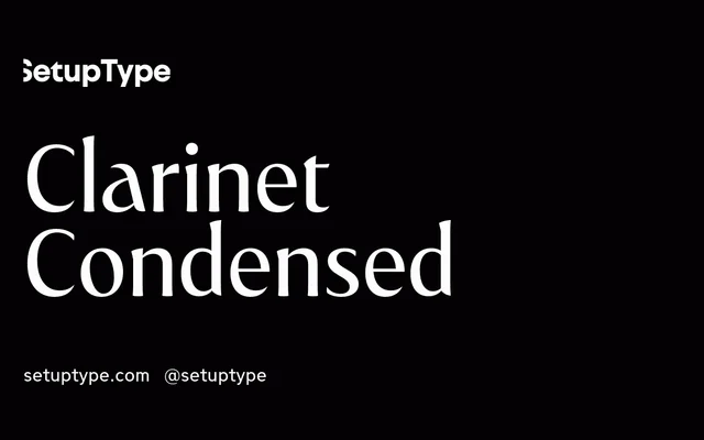 Clarinet Condensed specimen from Setup Type