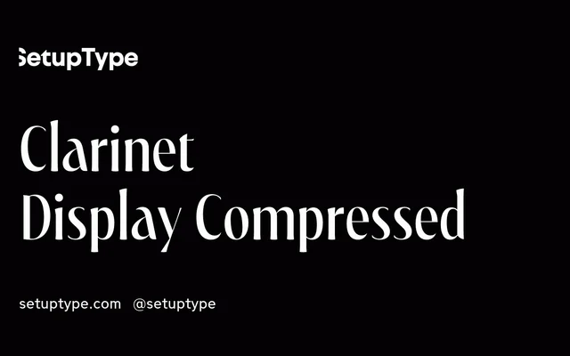 Clarinet Display Compressed specimen from Setup Type