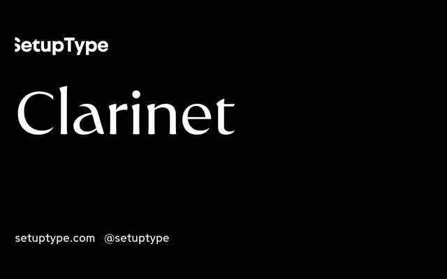 Clarinet specimen from Setup Type