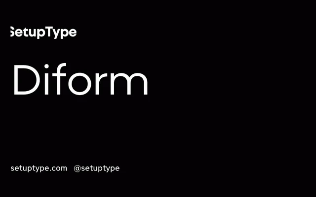 Diform specimen from Setup Type