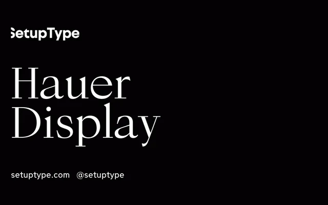 Hauer Display specimen from Setup Type