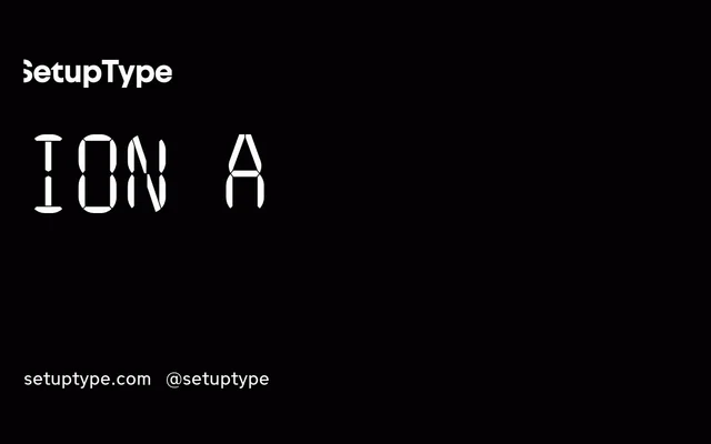 ION A specimen from Setup Type