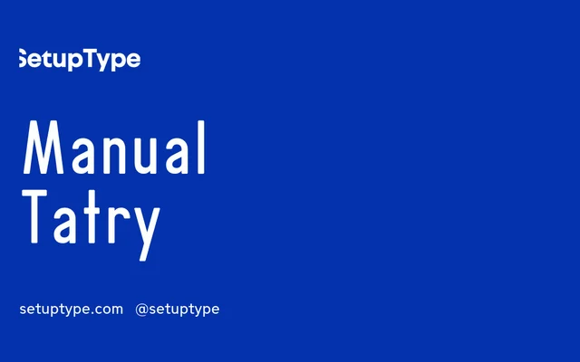 Manual Tatry specimen from Setup Type