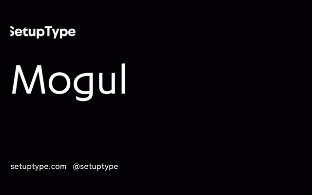 Mogul specimen from Setup Type