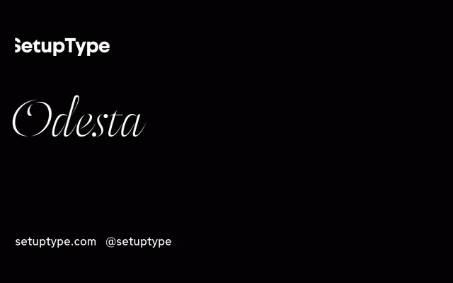 Odesta specimen from Setup Type