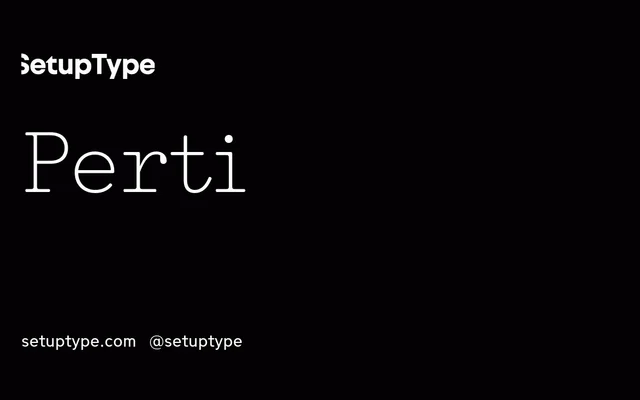Perti specimen from Setup Type