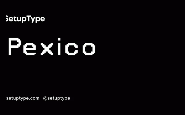 Pexico specimen from Setup Type