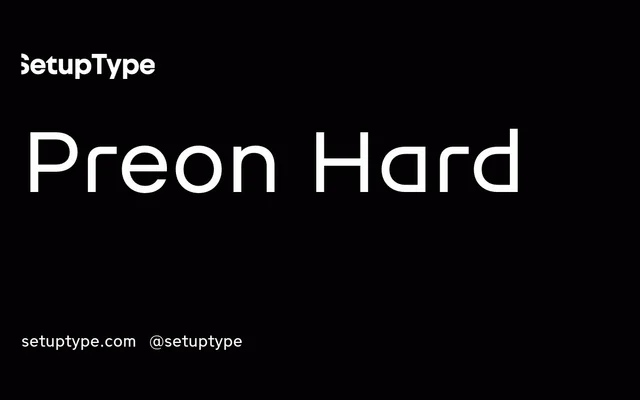 Preon Hard specimen from Setup Type