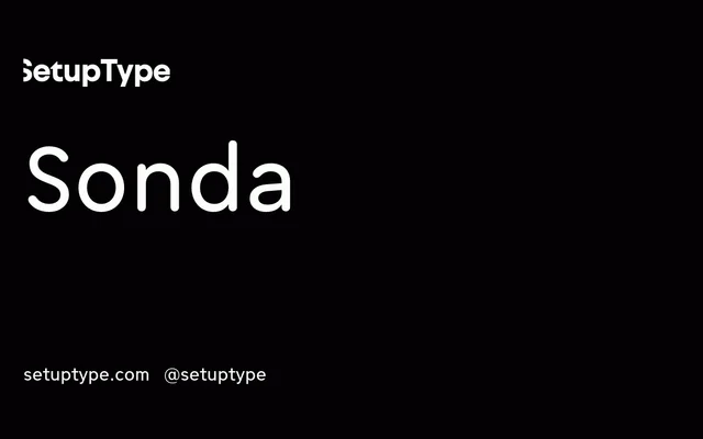 Sonda specimen from Setup Type