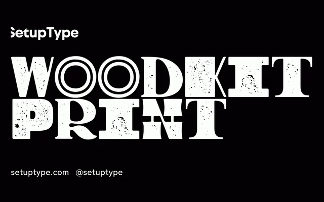 Woodkit Print specimen from Setup Type