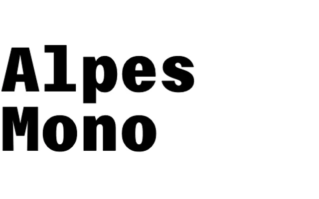 Alpes Mono specimen from Sharp Type