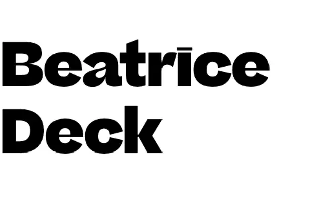 Beatrice Deck specimen from Sharp Type