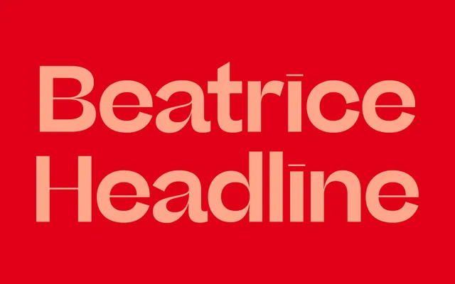Beatrice Headline specimen from Sharp Type