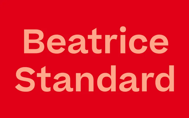 Beatrice Standard specimen from Sharp Type