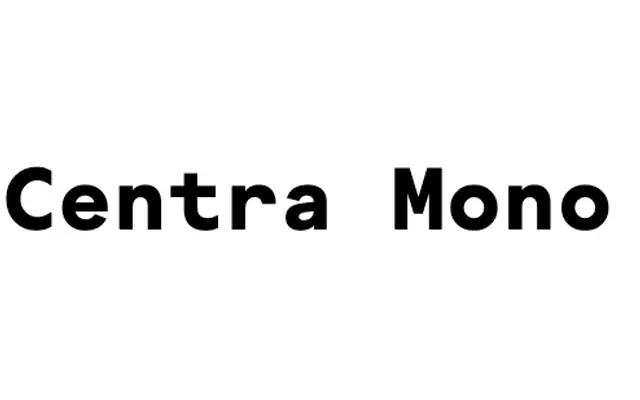 Centra Mono specimen from Sharp Type