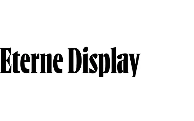 Eterne Display specimen from Sharp Type