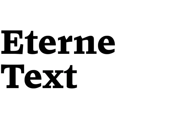 Eterne Text specimen from Sharp Type