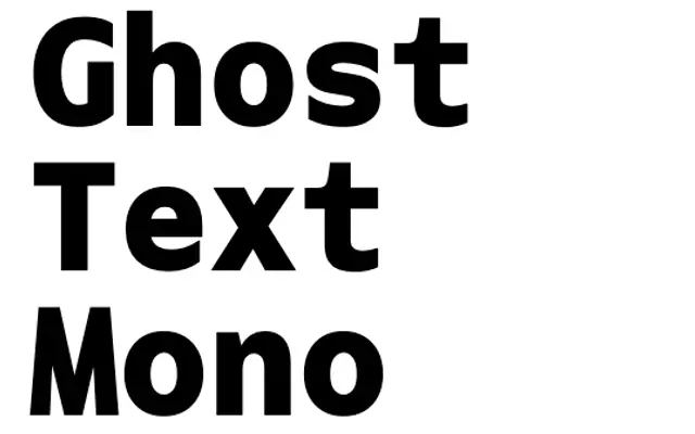 Ghost Text Mono specimen from Sharp Type