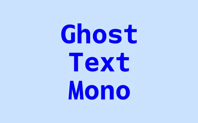 Ghost Text Mono specimen from Sharp Type