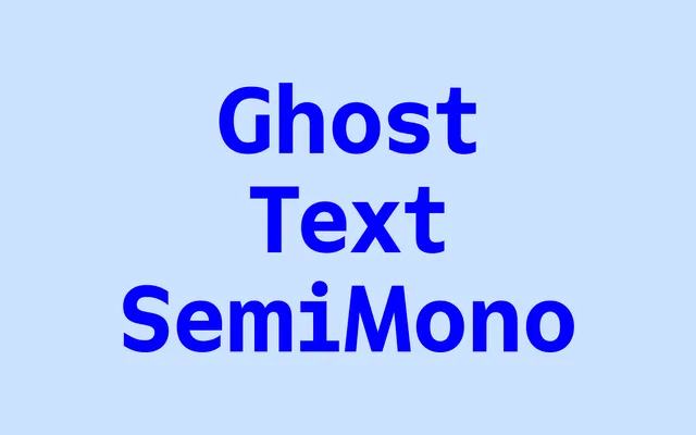 Ghost Text SemiMono specimen from Sharp Type