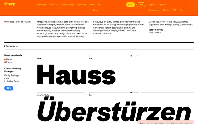 Hauss specimen from Sharp Type