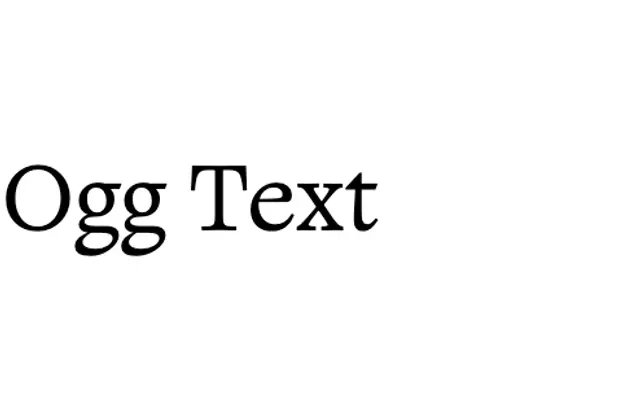 Ogg Text specimen from Sharp Type