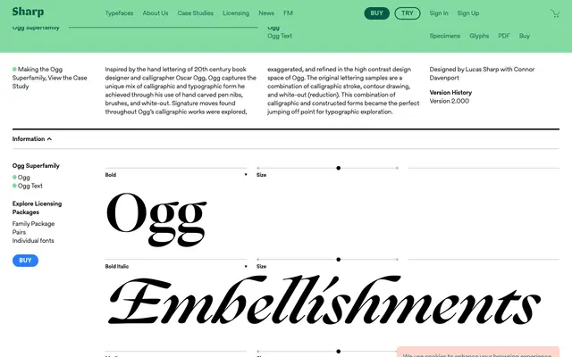 Ogg specimen from Sharp Type