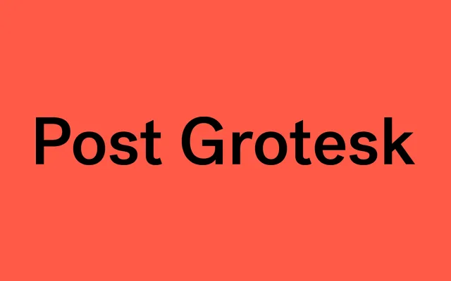 Post Grotesk specimen from Sharp Type