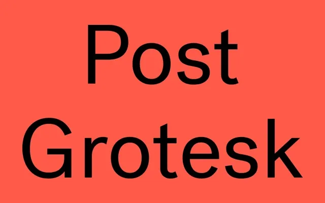 Post Grotesk specimen from Sharp Type