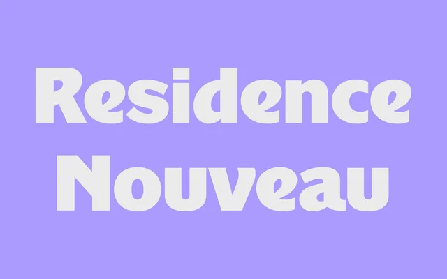 Residence Nouveau specimen from Sharp Type