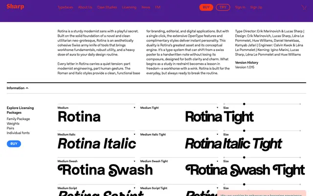 Rotina specimen from Sharp Type
