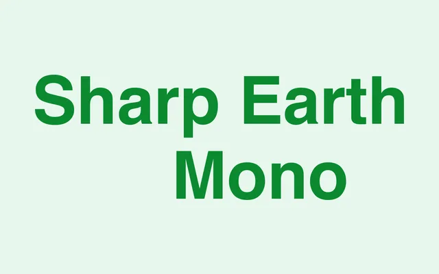 Sharp Earth Mono specimen from Sharp Type