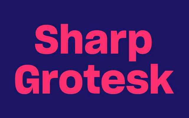 Sharp Grotesk specimen from Sharp Type